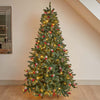 7ft Pre-Lit Frosted Pine Christmas Tree with Berries and Cones large tree for every home