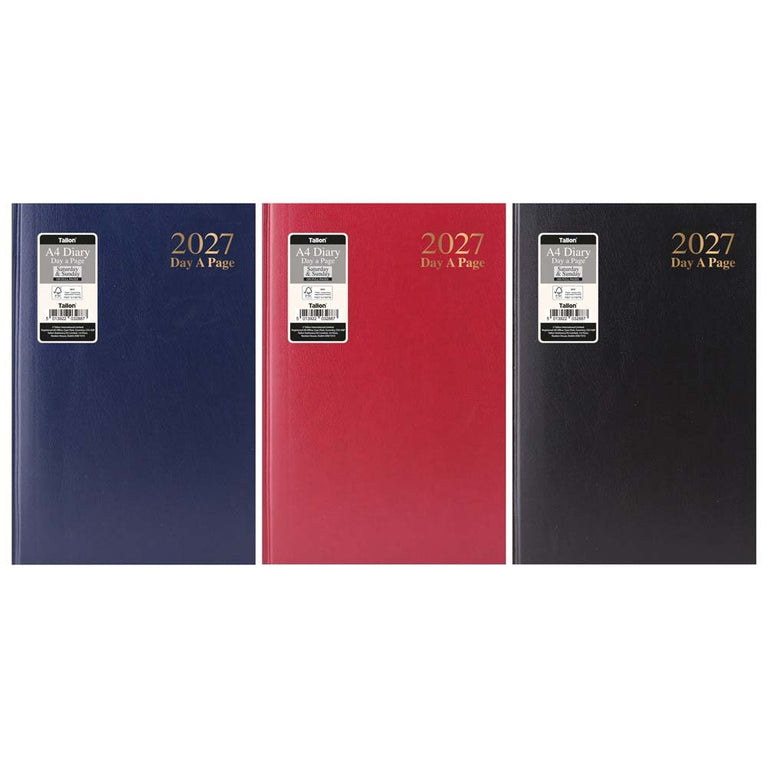 A4 Day a Page Casebound Diary