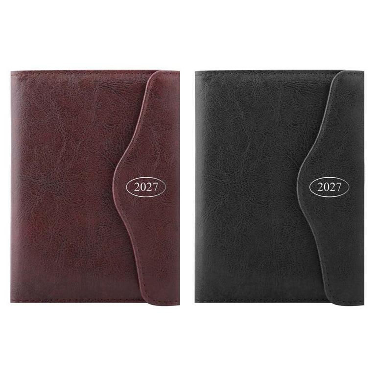 A5 Day a Page Index Diary with Magnetic Clip