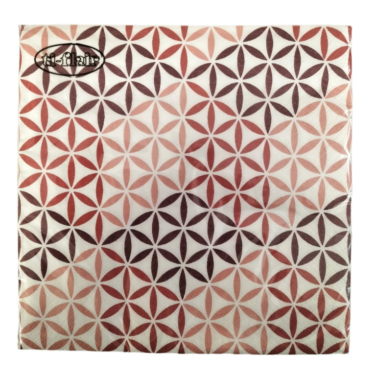 Paper Napkins Abstract Cubes Earthy