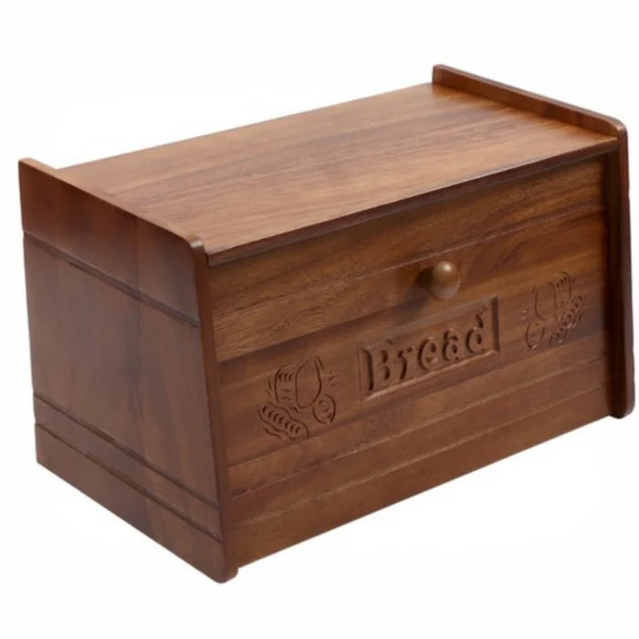 Acacia Carved Bread Bin