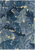 Morris & Co Acanthus Floral Outdoor Rug Indigo picture of the rug floral design