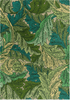 Morris & Co Acanthus Floral Outdoor Rug Nettle/Sky Blue picture of the rug floral design
