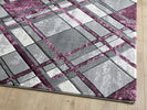 Accra Geometric Rug – Grey Lilac picture of th rug corner