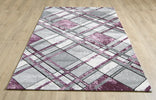 Accra Geometric Rug – Grey Lilac picture on the floor