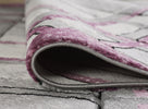 Accra Geometric Rug – Grey Lilac close-up picture of the bordered end