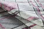 Accra Geometric Rug – Grey Lilac with a cut pile