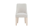 Natural Achill chenille dining chair shown from the side (2)
