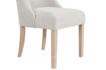 Natural Achill chenille dining chair shown from the side (5)