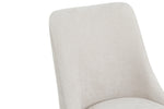 Natural Achill chenille dining chair shown from the side (7)