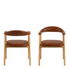 Addi Dining Chair Brandy front view photo of pair of chairs