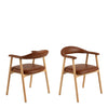 Addi Dining Chair Brandy side view picture of pair of chairs
