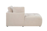 Addie natural left hand facing arm chaise shown from the side (4)