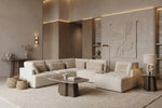 Addie Modular Sofa Arm Unit Right Hand Facing in Natural shown from an angle (7)
