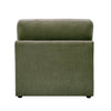 Addie Modular Sofa Armless Unit in Green with pin tuck detail detail view (3)
