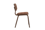 Modern walnut dining chair with natural wood finish.
