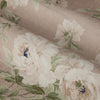 Adele Floral Chenille Curtains  Rose close view photo