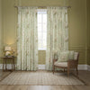 Adele Floral Chenille Curtains Sage life style photo