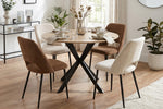 Adell Dining Chair in Camel shown from an angle (2)