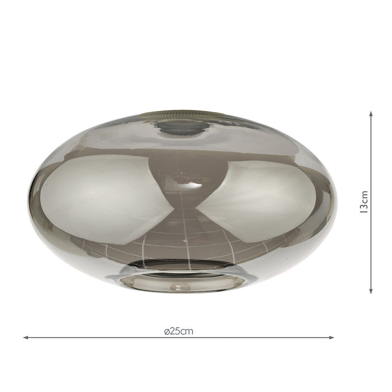 Aiden Easy Fit Pendant Shade Smoked Glass - Modern Lighting Collection