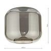 Aiden Easy Fit Pendant Shade Smoked Glass picture of the middle size shade