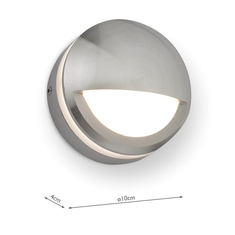 Akos Wall Light Round Eyelid Outdoor Aluminium IP65 - Outdoor Lighting