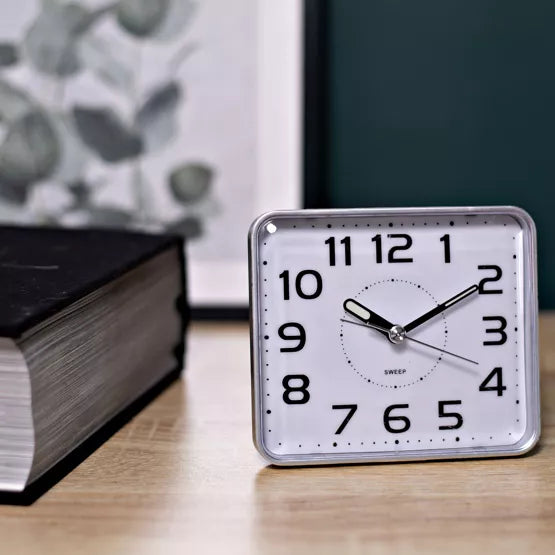 Hometime Black Alarm Clock - Dual Indicating Light System