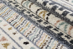 Alaska Geometric Rug 1 - 115A Ivory with a shaggy pile