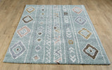 Alaska Geometric Rug 2 - 104 Blue  picture on the floor