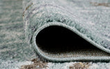 Alaska Geometric Rug 2 - 104 Blue: close-up view picture of the bordered end
