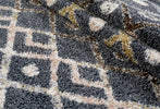 Alaska Geometric Rug 4 - 108 Grey with a shaggy pile 
