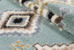 Alaska Geometric Rug Sage 123A with a shaggy pile