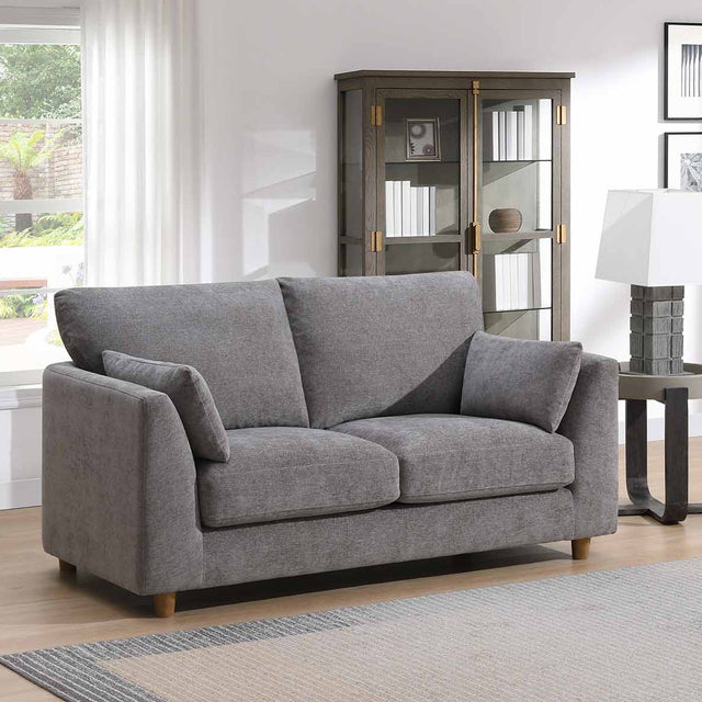Alina 2 Seater Loveseat Sofa Liberty Stone - Modern Fabric Loveseat