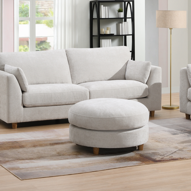 Alina Ottoman Liberty Pearl - Stylish Living Room Ottoman
