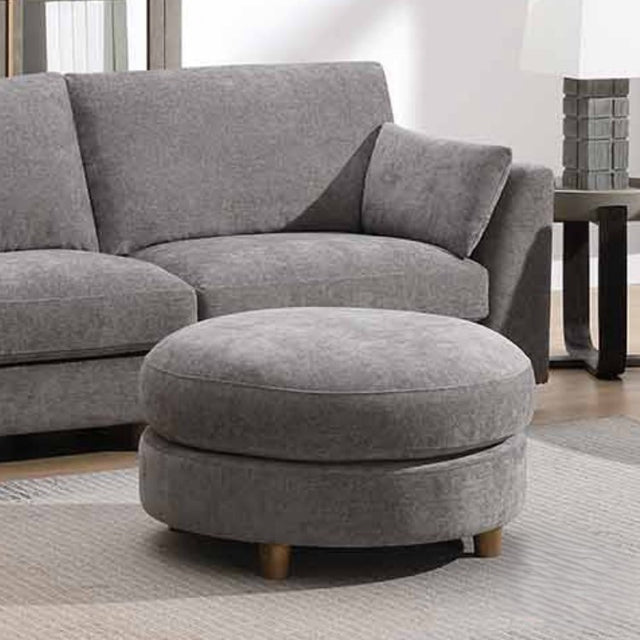 Alina Ottoman Liberty Stone - Fabric Ottoman for Living Room