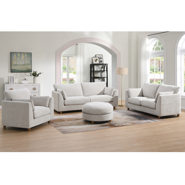 Alina Armchair Liberty Pearl - Modern Fabric Living Room Chair