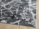 Alisa Abstract Rug Dark Grey & Black picture of the rug corner