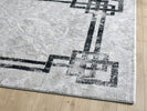 Alisa Geometric Rug Grey Black
