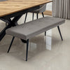 Allure Dining Bench Taupe PU close-up picture of the bench design