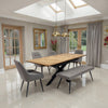 Allure Dining Bench Taupe PU lifestyle picture in the dining room