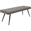 Allure Dining Bench Taupe PU faux leather padded dining bench