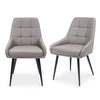 Allure Dining Chair Taupe PU Pair fabric dining chairs