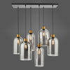 Alma 6 Light Bar Pendant Matt Black life style picture