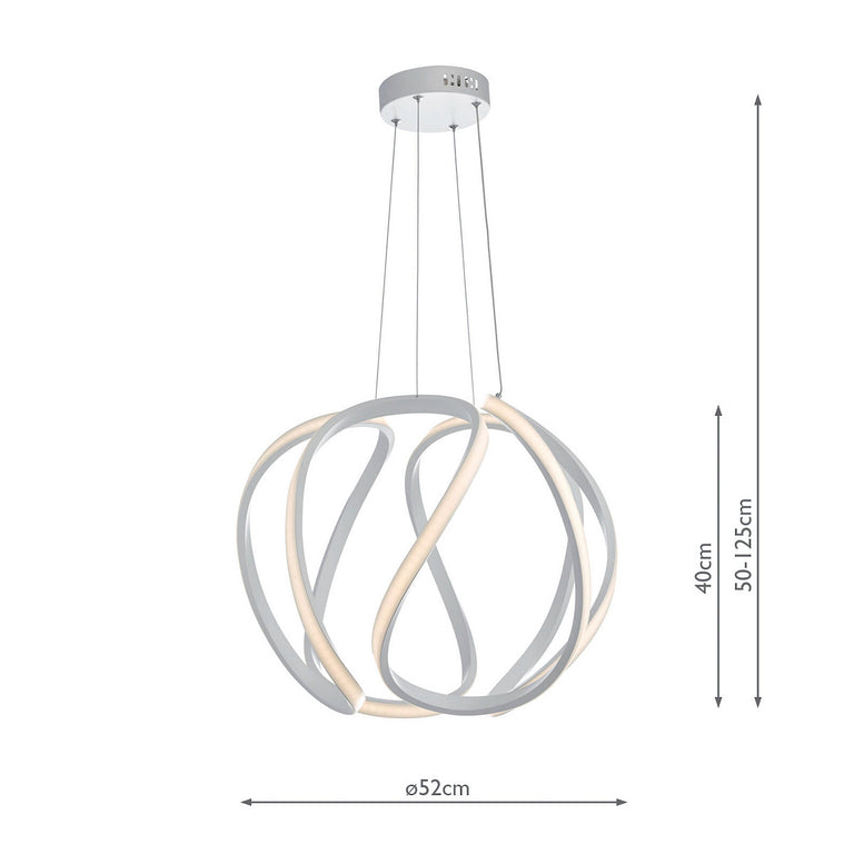 Alonsa Large Pendant LED White - Modern LED Ceiling Lighting