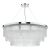 Alpheios 12 Light Chandelier Polished Chrome Glass with a clear glass rods