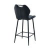 Black Alva PU faux leather counter stool shown from another angle (4)