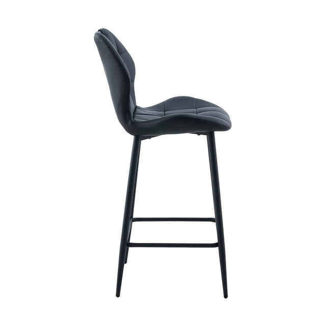 Alva PU Faux Leather Counter Stool Black
