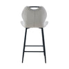 Taupe Alva PU faux leather counter stool shown from the side (3)