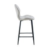 Taupe Alva PU faux leather counter stool shown from the side (5)