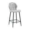 Alva PU counter stool in taupe faux leather